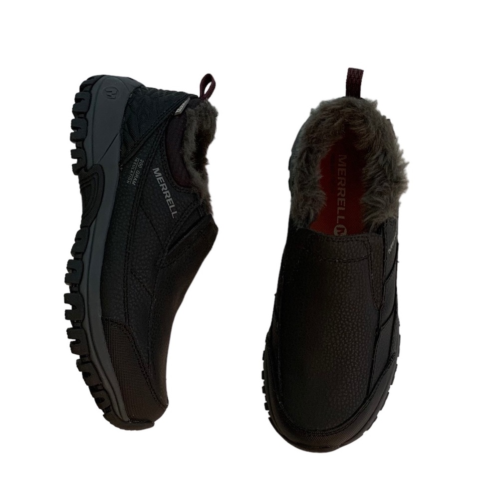 Merrell Endersy Thermo Moc Black Insulated Waterproof Slip On Shoe Size 6